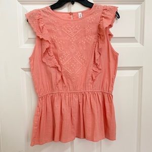LLOVE Blush Ruffle Top
